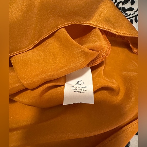 AMANDA UPRICHARD 🎃Orange Silk Violetta Dress NWOT Small - Picture 5 of 10
